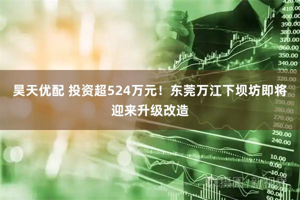 昊天优配 投资超524万元！东莞万江下坝坊即将迎来升级改造