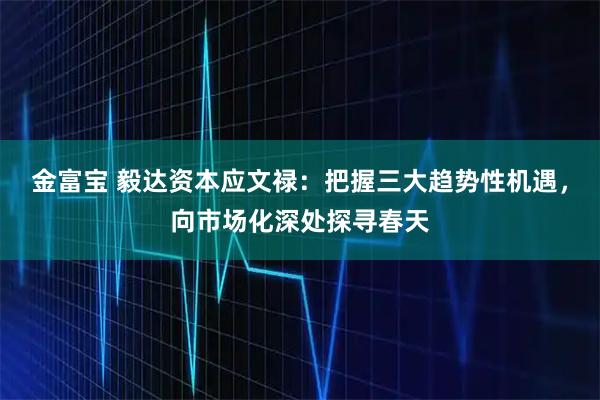 金富宝 毅达资本应文禄：把握三大趋势性机遇，向市场化深处探寻春天